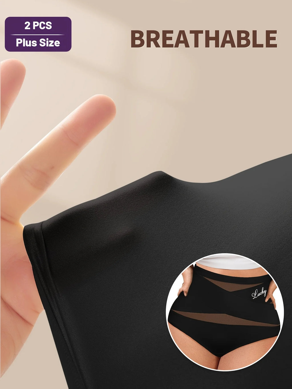 Everyday Comfort High-Waist Mesh Briefs